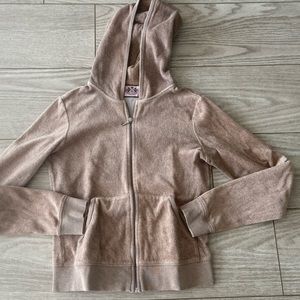 Juice couture women’s velour hoodie. Size: M, fit better for size: S
